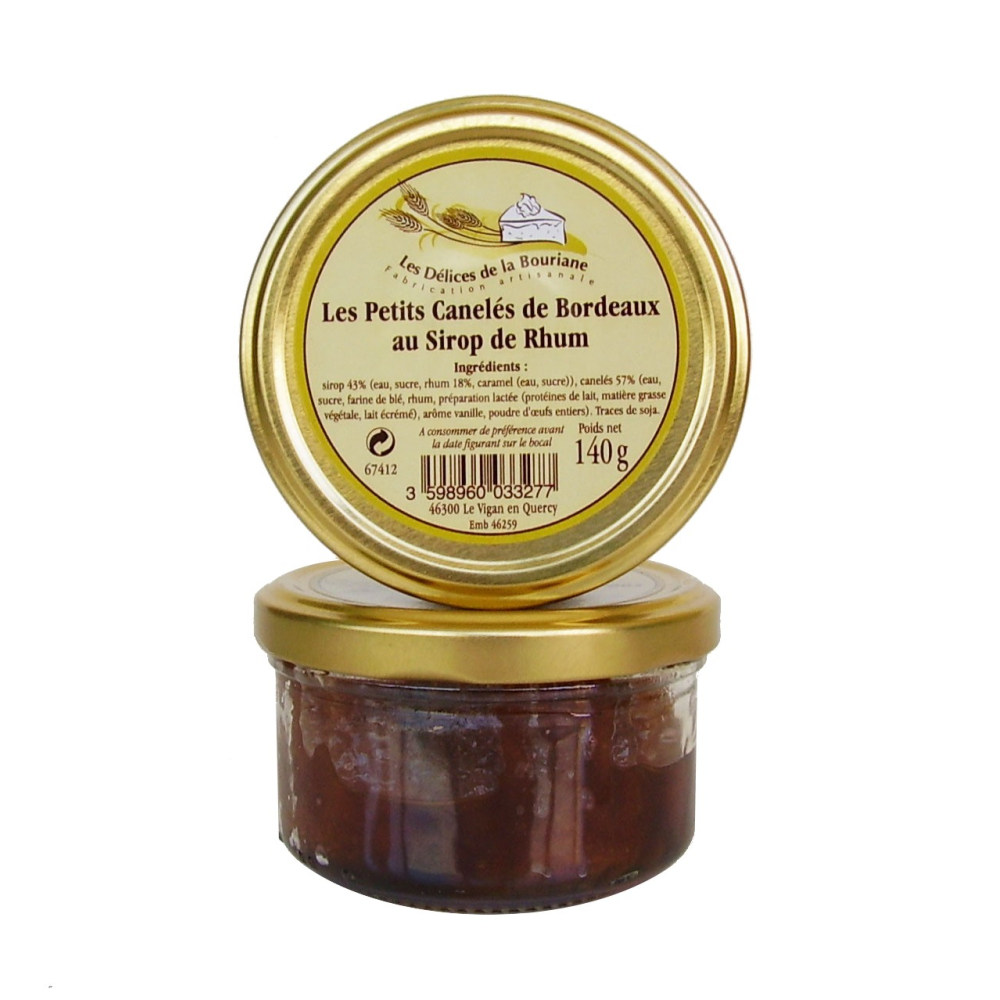 Les Petits Canelés de Bordeaux au Sirop de Rhum
