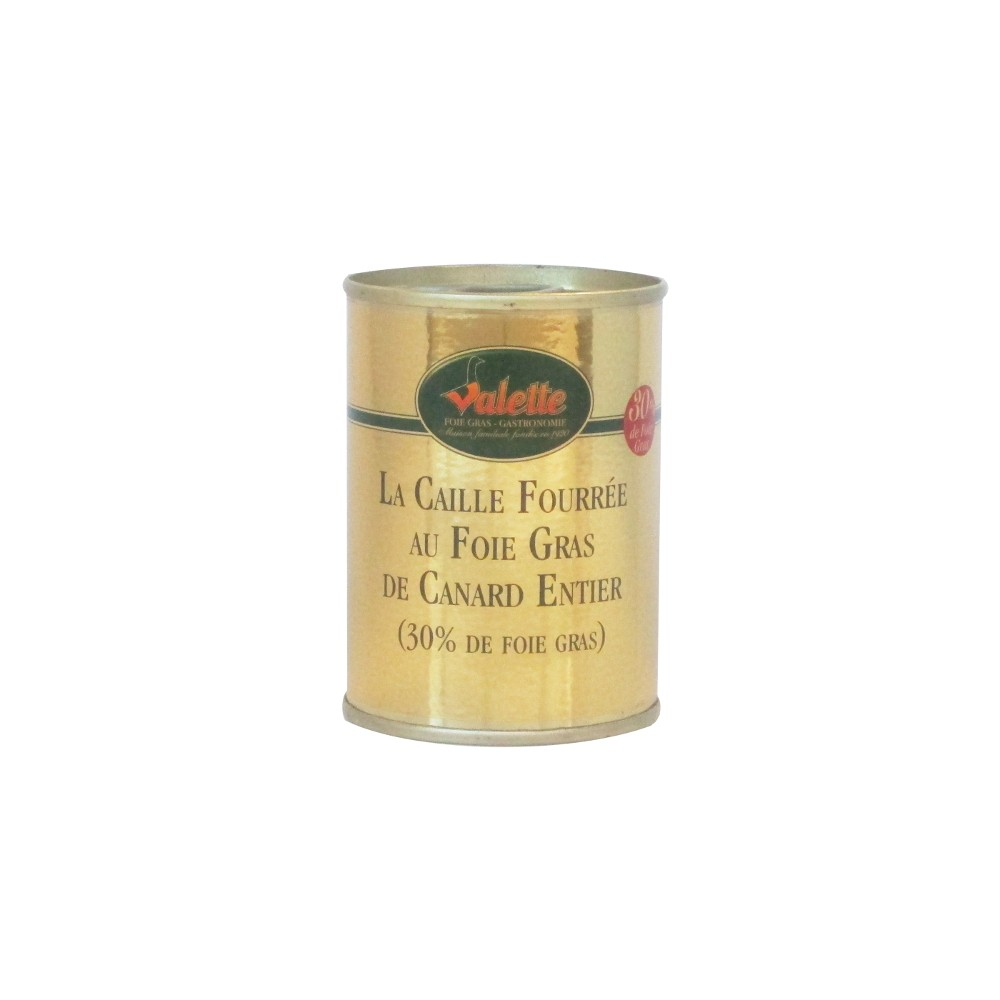 La Caille Fourrée au Foie Gras de Canard Entier (20 % de Foie Gras) 