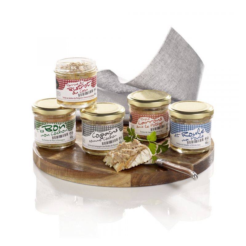 Le Lot de 3 "Terrine du Bistrot du Coin" Terrine au Jambon du Périgord et Tomme du Sarladais" 180 g