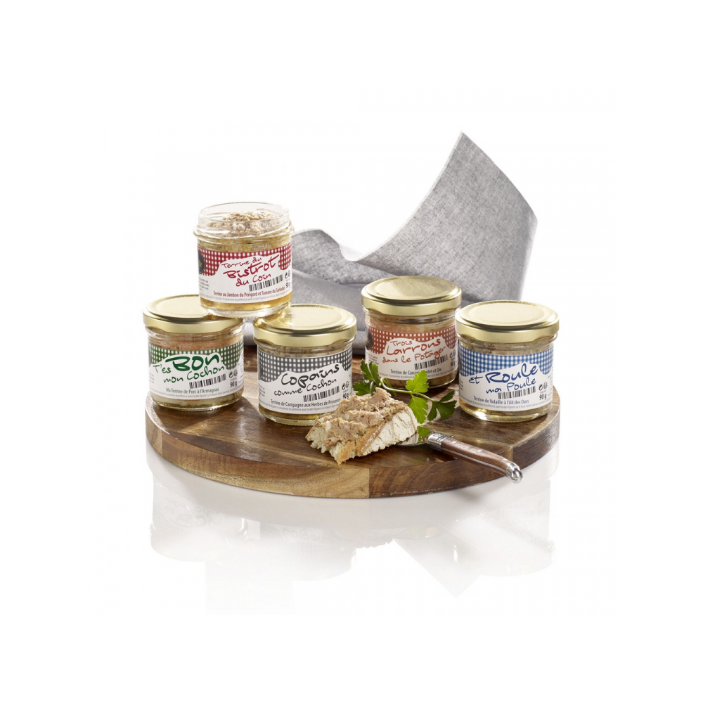 Le Lot de 3 "Terrine du Bistrot du Coin" Terrine au Jambon du Périgord et Tomme du Sarladais" 180 g