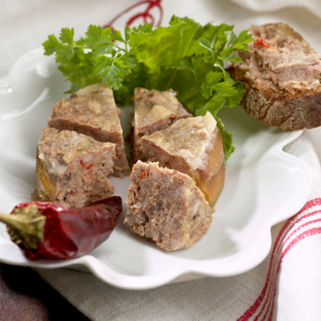 Le lot de 2 "Le Pâté Campagnard au Piment Doux d'Espelette", 90 g