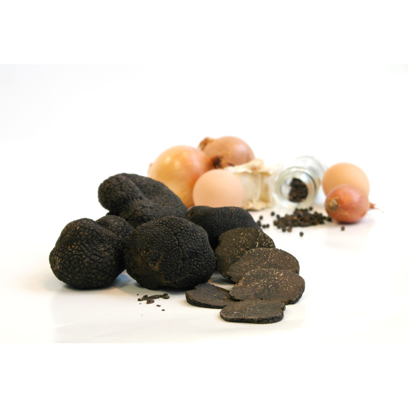 Morceaux de truffes noires du Périgord entières brossées 1e choix tuber  melanosporum 12,5g Valette - Valette - Fleuron du Terroir