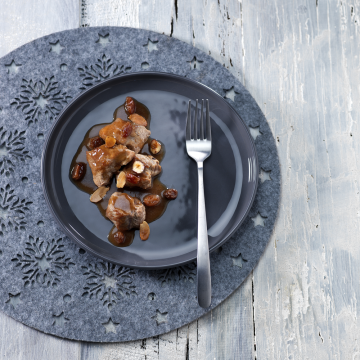 Mijoté de Veau du Ségala au Banyuls et Fruits du Mendiant, 800 g