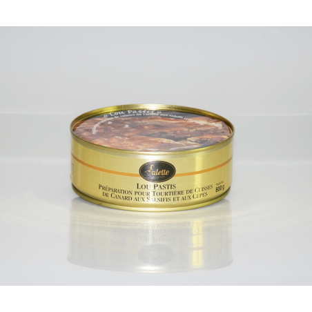 "Lou Pastis" Préparation pour Tourtière de Confit de Canard aux Salsifis et aux Cèpes 
